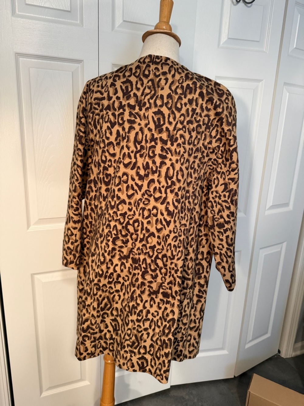 Leopard Print Long jacket - Brown & Black
